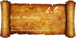 Leib Orsolya névjegykártya